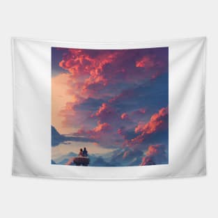 Flaming Clouds Tapestry