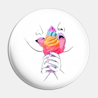 Lesbian Ice Cream Pin