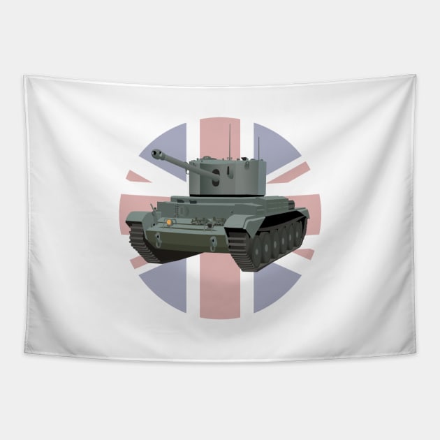 Challenger WW2 British Tank Tapestry by NorseTech