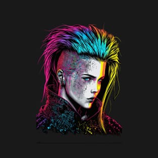 Cyberpunk Girl Smile T-Shirt