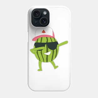 Dabbing watermelon fruit wearing sunglasses and hat Phone Case