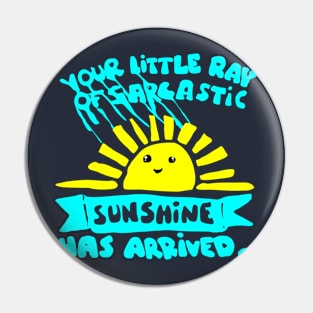 funny slogan sarcastic ray of sunshine Pin