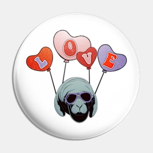 manatee floats on balloons Pin