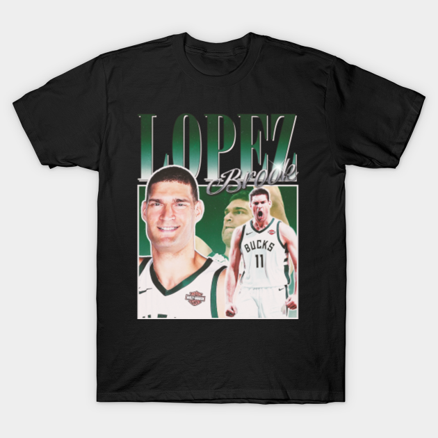 Brook Lopez Vintage Retro 90s Style Inspired Graphic - Brook Lopez - T ...