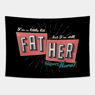 Father vintage retro tee smart slogan (dark colors) Tapestry