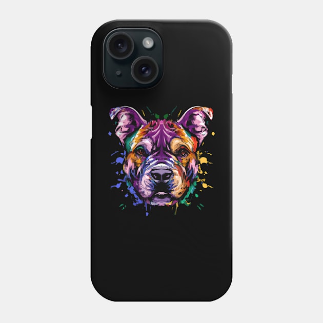 American Bully Watercolor Poster Artwork Phone Case by Furrban