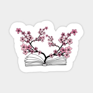 Open Book With Flowers Magnet