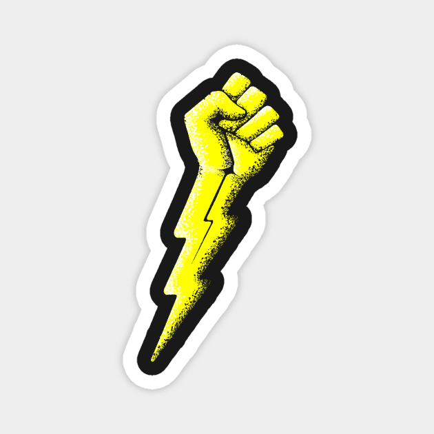 Lightning Bolt Fist Magnet by TBDtshirts
