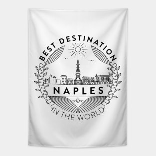 Naples Minimal Badge Design Tapestry