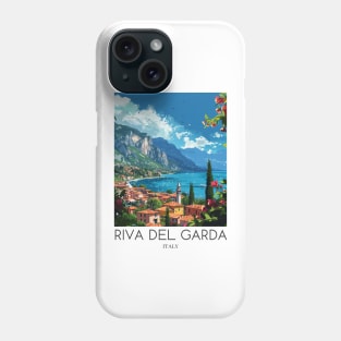 A Pop Art Travel Print of Riva del Garda - Italy Phone Case