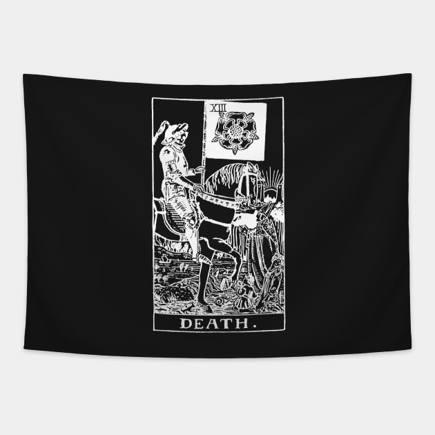 Death Tarot in white Tapestry by winterwinter