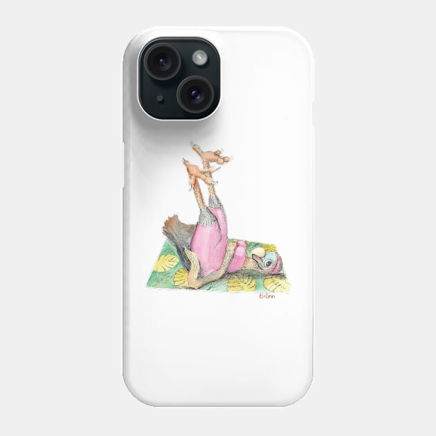 Dodo on a yoga mat mug sticker magnet mouse pad teeshirt apparel Phone Case by The Dodo Gallery