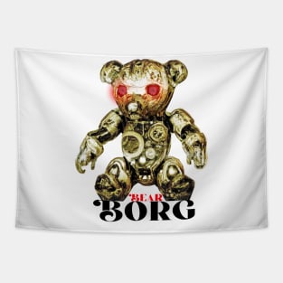 Bear Borg (Gold Cyborg Teddy Bear)) Tapestry