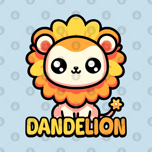 Dandelion! Cute Flower Lion Pun by Cute And Punny