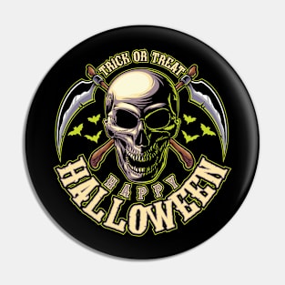 Halloween - Skull Illustration Pin