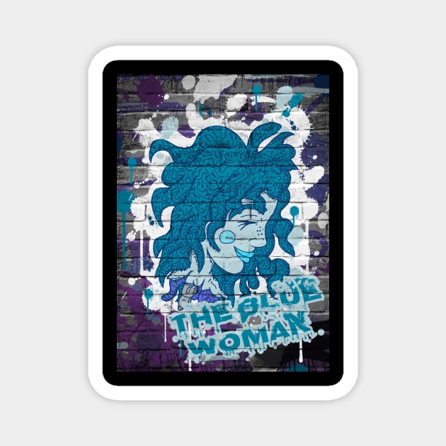 The Blue Woman Magnet by BrokenGrin