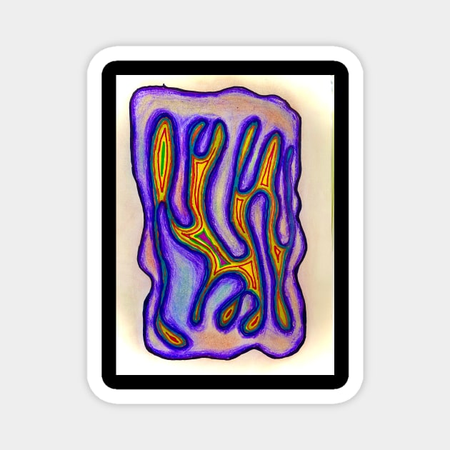 Abstract Maze Magnet by Cosmicartphlegm