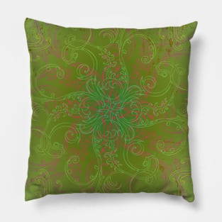 Swirl Pattern Mask - Green Pillow