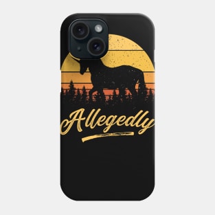 Allegedly Unicorn Funny Retro Distressed Sunset Phone Case