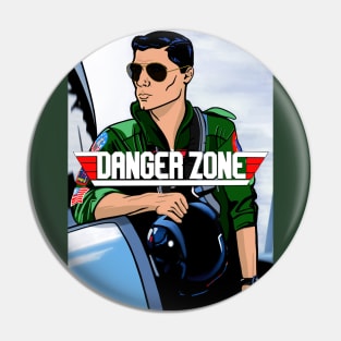 Danger Zone Top Gun Sterling Archer Mashup Pin