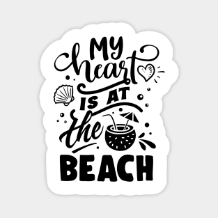 My heart is at the beach Magnet