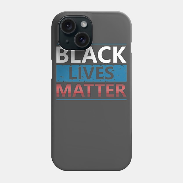 Black Lives Matter USA Flag Phone Case by Golden Eagle Design Studio