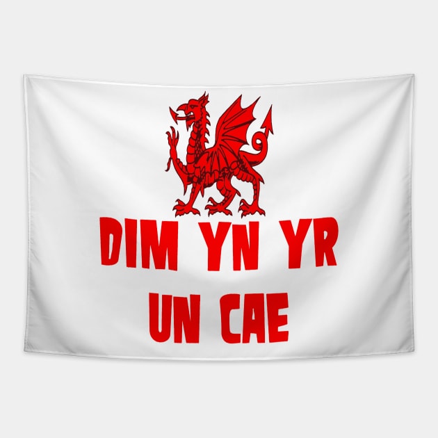 Dim yn yr un cae Welsh Rugby Union Dragon Tapestry by taiche