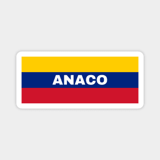 Anaco City in Venezuelan Flag Colors Magnet