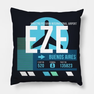 Buenos Aires (EZE) Airport Code Baggage Tag Pillow