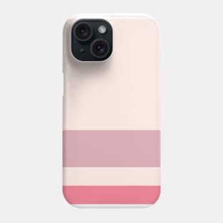 A peerless alliance of Pale Chestnut, Light Blue Grey, Very Light Pink and Light Coral stripes. Phone Case