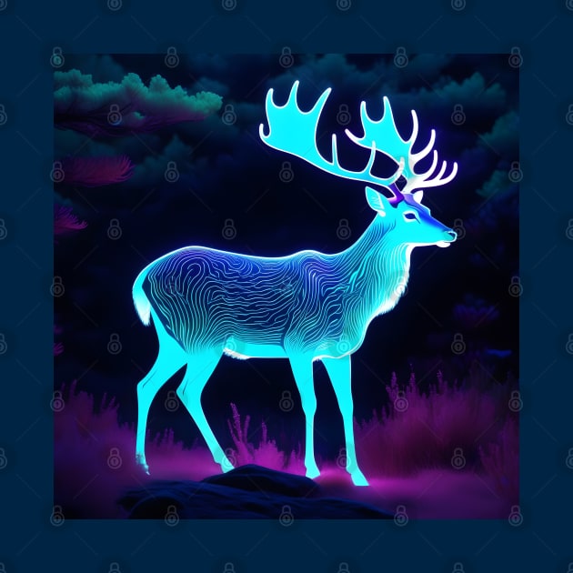 Bioluminescent deer by Spaceboyishere