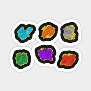 Legends of the Hidden Temple Teams Scribble Set Magnet