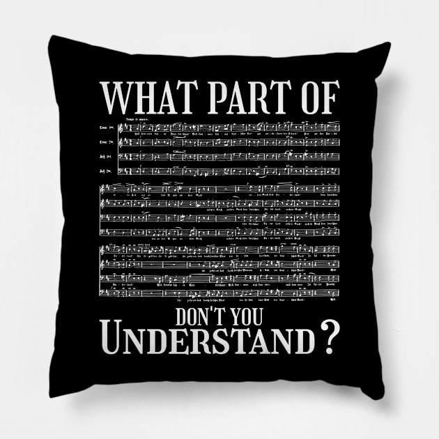 What Part Of The Music Notes You Don't Understand Musician Pillow by Shopinno Shirts