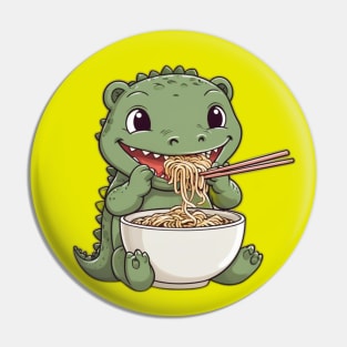 Crocodile Eat Ramen Pin