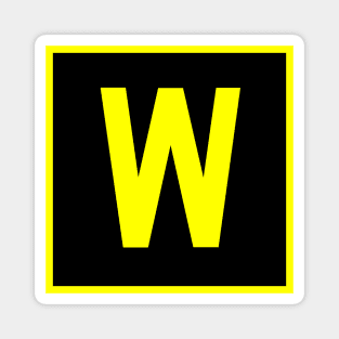 W - Whiskey - FAA taxiway sign, phonetic alphabet Magnet