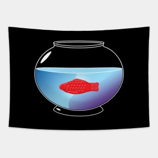 Red Candy Fish Bowl Tapestry