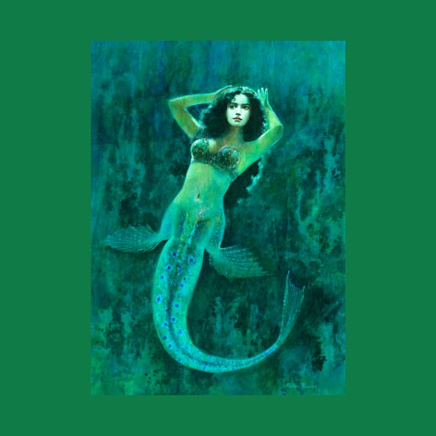 Vintage Surreal Mermaid by mictomart