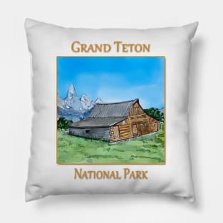 Morrman Row barn in Grand Teton National Park Pillow