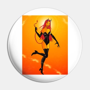 Devil Girl Pin Up Pin