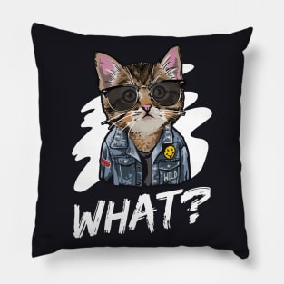 Punk Rock Kitty Pillow