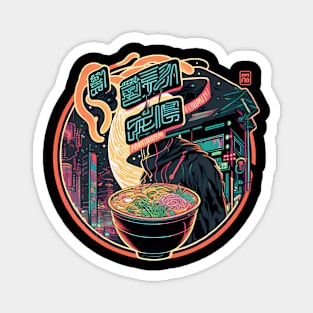 Smoking Cyberpunk Ramen Magnet