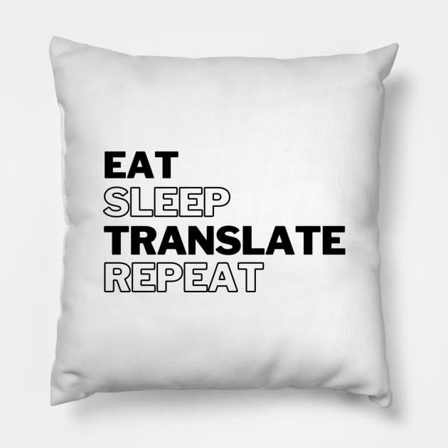 Translator Language Lover Design Pillow by mon-