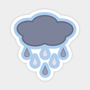 Stormy Day Rain Cloud in Light Blue Magnet