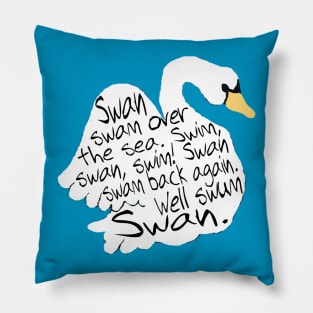 Swan Tongue Twister Pillow