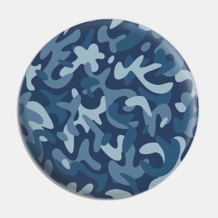 Blue Camouflage Pattern Pin