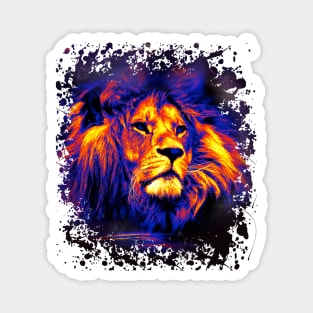 Rainbow Lion - Your animal guide giving you courage and bravery. Magnet