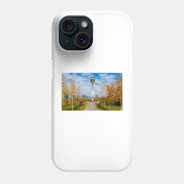 Nur Sultan Bayterek Tower Phone Case by GrahamPrentice