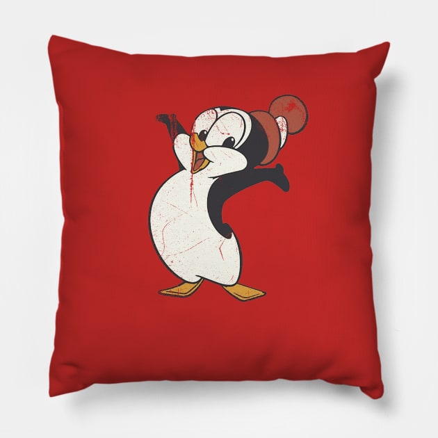 Vintage Chilly Willy - Distressed Authentic Style Pillow by offsetvinylfilm