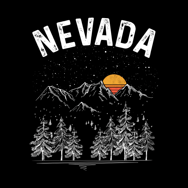 Vintage Retro Nevada State by DanYoungOfficial