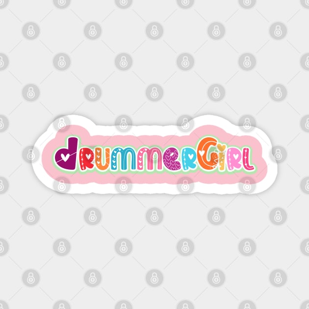 Cute Drummer Girl Magnet by DeliriousSteve